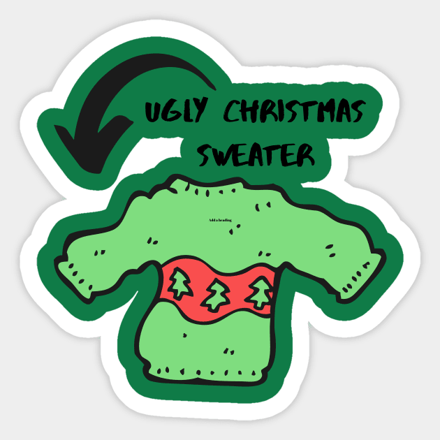 Ugly Christmas Sweater Sticker by Underthespell